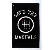 Save The Manuals Stick Shift Car Lover Golf Towel