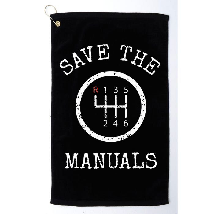 Save The Manuals Stick Shift Car Lover Golf Towel