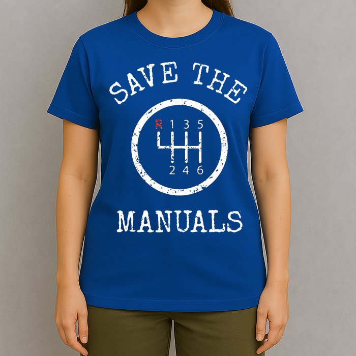 Save The Manuals Stick Shift Car Lover T-Shirt
