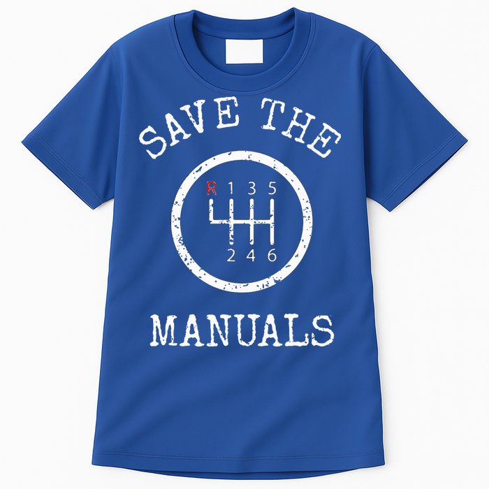 Save The Manuals Stick Shift Car Lover Tall T-Shirt