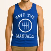 Save The Manuals Stick Shift Car Lover Tank Top