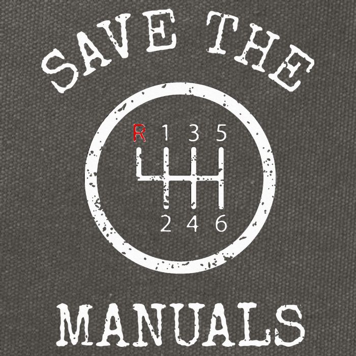 Save The Manuals Stick Shift Car Lover Cotton Canvas Backpack