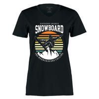 Snowboard The Mountain Are Calling Women's Momentum V-Neck T-Shirt