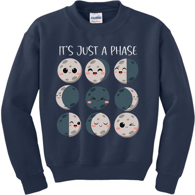 Science Teacher Moon Phases Scientist Back To School Kids Sweatshirt