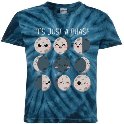 Science Teacher Moon Phases Scientist Back To School Kids Tie-Dye T-Shirt