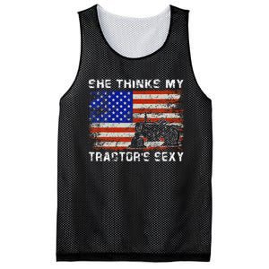 She Thinks My TractorS Sexy Tractor Driver Mesh Reversible Basketball Jersey Tank