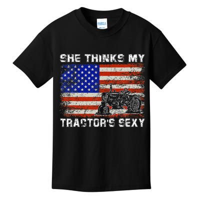 She Thinks My TractorS Sexy Tractor Driver Kids T-Shirt
