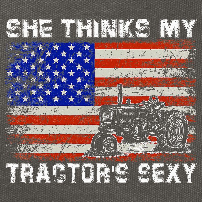 She Thinks My TractorS Sexy Tractor Driver Cotton Canvas Backpack