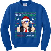 Santa Trump Make Christmas Great Again Xmas Ugly Gift Kids Sweatshirt