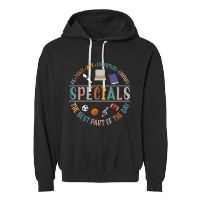 Special Teacher Music Art Computers Library Garment-Dyed Fleece Hoodie