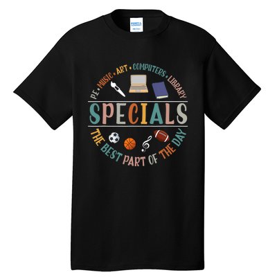 Special Teacher Music Art Computers Library Tall T-Shirt