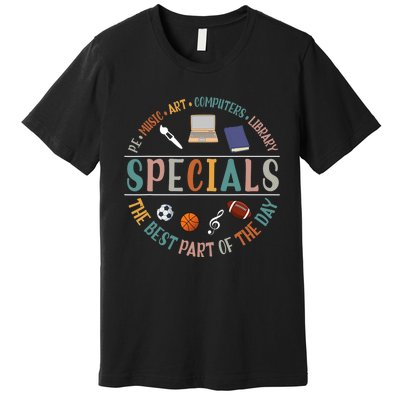 Special Teacher Music Art Computers Library Premium T-Shirt