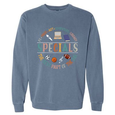 Special Teacher Music Art Computers Library Garment-Dyed Sweatshirt