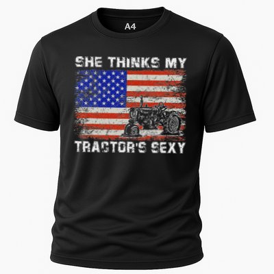 She Thinks My TractorS Sexy Tractor Driver Cooling Performance Crew T-Shirt