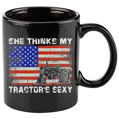 She Thinks My TractorS Sexy Tractor Driver 11oz C Handle Ceramic Mug