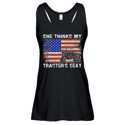 She Thinks My TractorS Sexy Tractor Driver Ladies Essential Flowy Tank