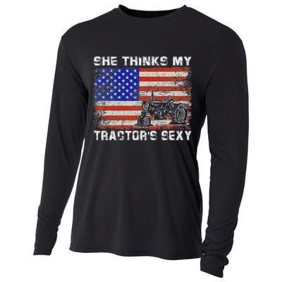 She Thinks My TractorS Sexy Tractor Driver Cooling Performance Long Sleeve Crew