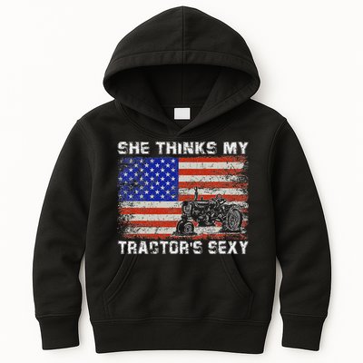 She Thinks My TractorS Sexy Tractor Driver Kids Hoodie
