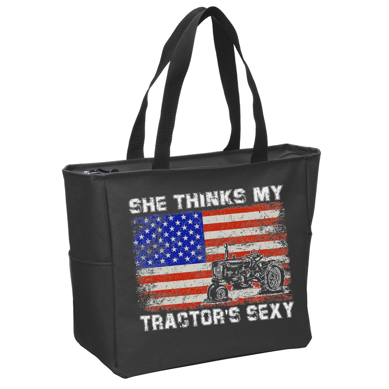 She Thinks My TractorS Sexy Tractor Driver Zip Tote Bag