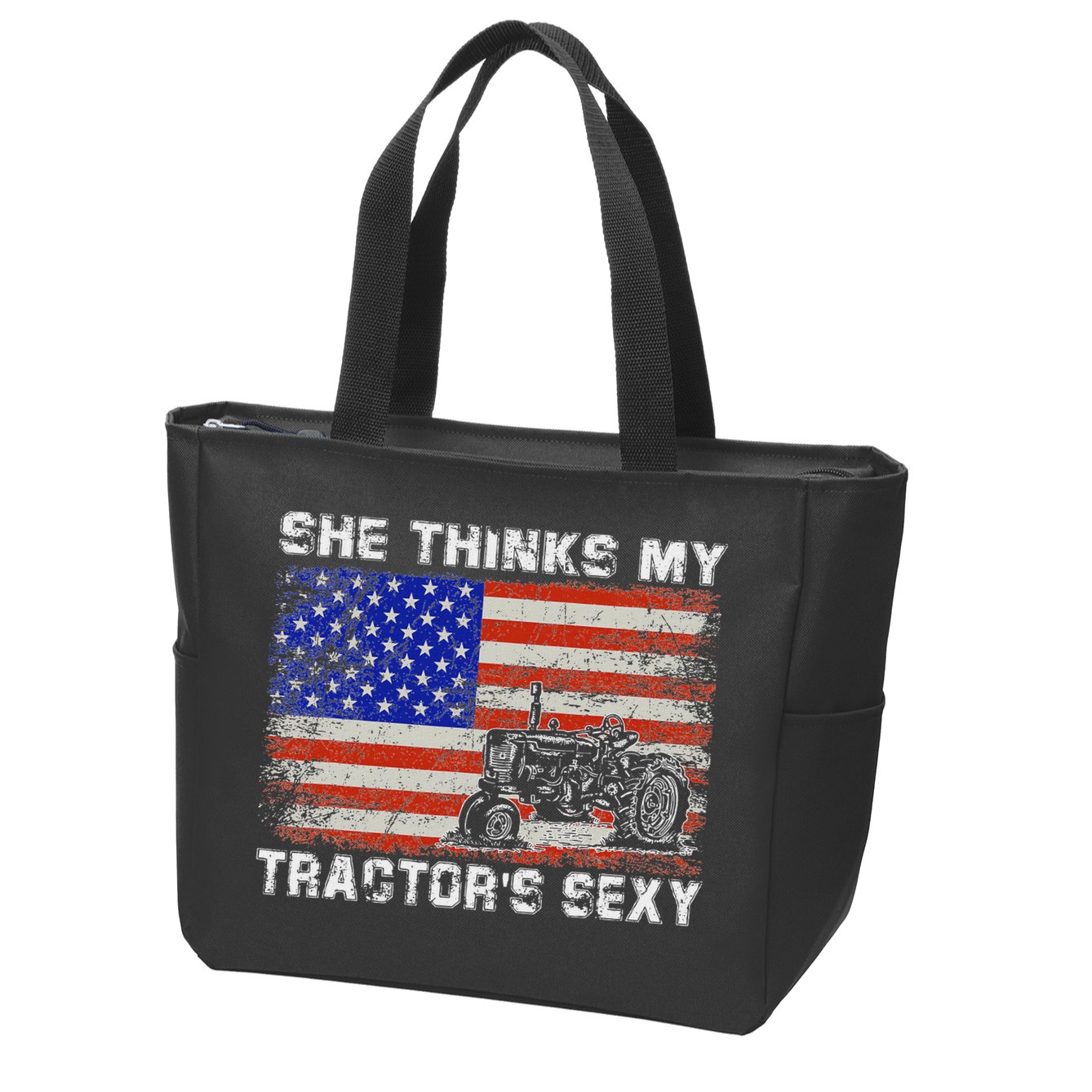She Thinks My TractorS Sexy Tractor Driver Zip Tote Bag
