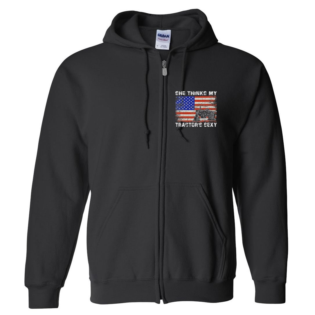 She Thinks My TractorS Sexy Tractor Driver Full Zip Hoodie