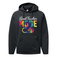 Sped Teacher Mode Off Last Day Of School Tie Dye Summer Performance Fleece Hoodie