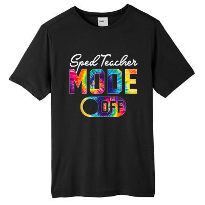 Sped Teacher Mode Off Last Day Of School Tie Dye Summer Tall Fusion ChromaSoft Performance T-Shirt