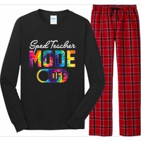 Sped Teacher Mode Off Last Day Of School Tie Dye Summer Long Sleeve Pajama Set