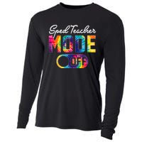 Sped Teacher Mode Off Last Day Of School Tie Dye Summer Cooling Performance Long Sleeve Crew