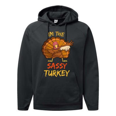 Sassy Turkey Matching Family Group Thanksgiving Performance Fleece Hoodie