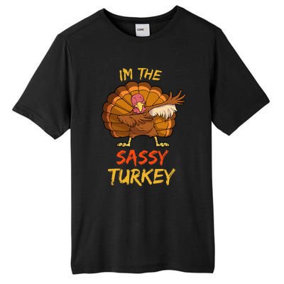 Sassy Turkey Matching Family Group Thanksgiving Tall Fusion ChromaSoft Performance T-Shirt