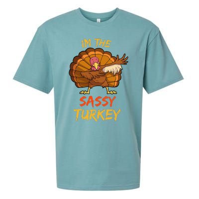 Sassy Turkey Matching Family Group Thanksgiving Sueded Cloud Jersey T-Shirt