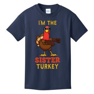 Sister Turkey Matching Family Group Thanksgiving Gifts Kids T-Shirt