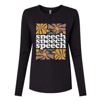 Speech Therapy Medical Slp Womens Cotton Relaxed Long Sleeve T-Shirt