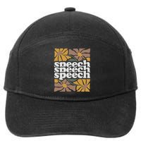 Speech Therapy Medical Slp 7-Panel Snapback Hat