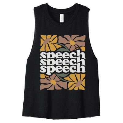 Speech Therapy Medical Slp Women's Racerback Cropped Tank