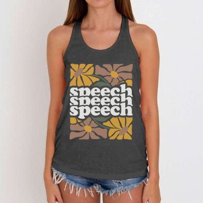 Speech Therapy Medical Slp Women's Knotted Racerback Tank