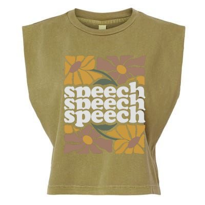 Speech Therapy Medical Slp Garment-Dyed Women's Muscle Tee