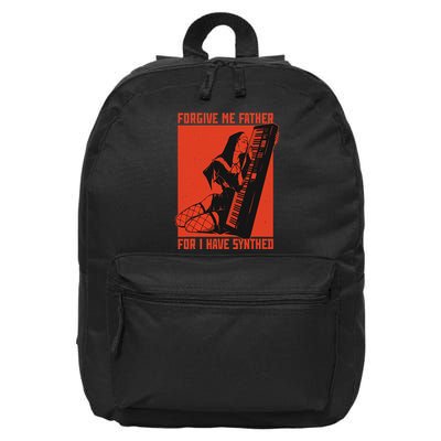 Synth Techno Music Funny Synthesizer 16 in Basic Backpack