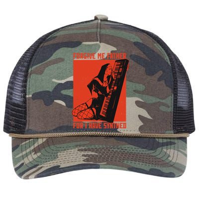 Synth Techno Music Funny Synthesizer Retro Rope Trucker Hat Cap