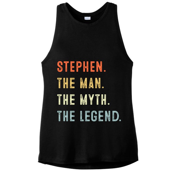 Stephen The Myth Legend Father’s Day Gift Papa Grandpa Cool Gift Ladies PosiCharge Tri-Blend Wicking Tank