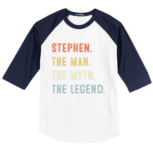 Stephen The Myth Legend Father’s Day Gift Papa Grandpa Cool Gift Baseball Sleeve Shirt