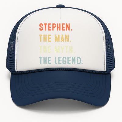 Stephen The Myth Legend Father’s Day Gift Papa Grandpa Cool Gift Trucker Hat