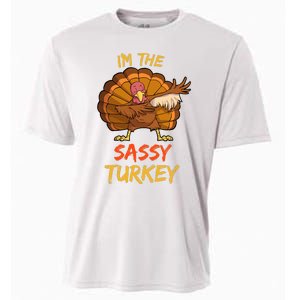 Sassy Turkey Matching Family Group Thanksgiving Party Pajama Cooling Performance Crew T-Shirt