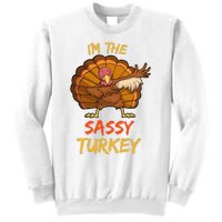 Sassy Turkey Matching Family Group Thanksgiving Party Pajama Sweatshirt