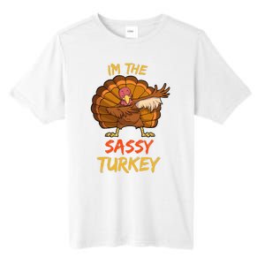 Sassy Turkey Matching Family Group Thanksgiving Party Pajama Tall Fusion ChromaSoft Performance T-Shirt