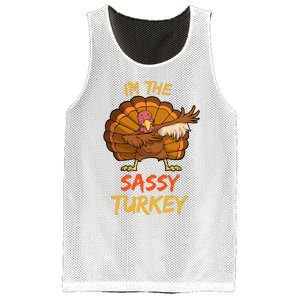 Sassy Turkey Matching Family Group Thanksgiving Party Pajama Mesh Reversible Basketball Jersey Tank