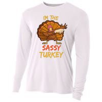 Sassy Turkey Matching Family Group Thanksgiving Party Pajama Cooling Performance Long Sleeve Crew