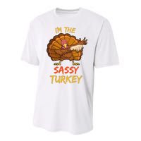 Sassy Turkey Matching Family Group Thanksgiving Party Pajama Performance Sprint T-Shirt