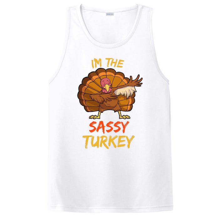 Sassy Turkey Matching Family Group Thanksgiving Party Pajama PosiCharge Competitor Tank